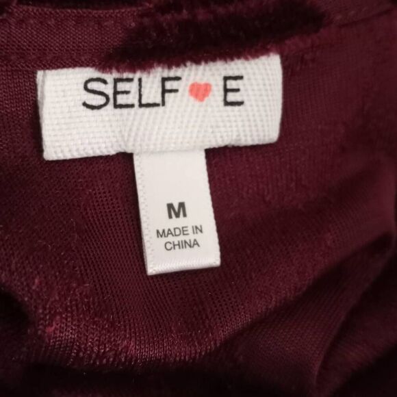 SELFIE BURGUNDY 2 PIECE SET SZ.M NWT. - Picture 6 of 7